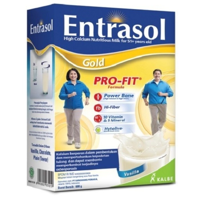 

[NEW] ENTRASOL SUSU GOLD VANILA 600GR