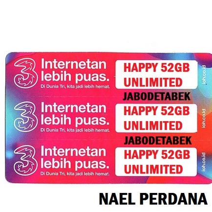 VOUCHER TRI DATA HAPPY 52GB