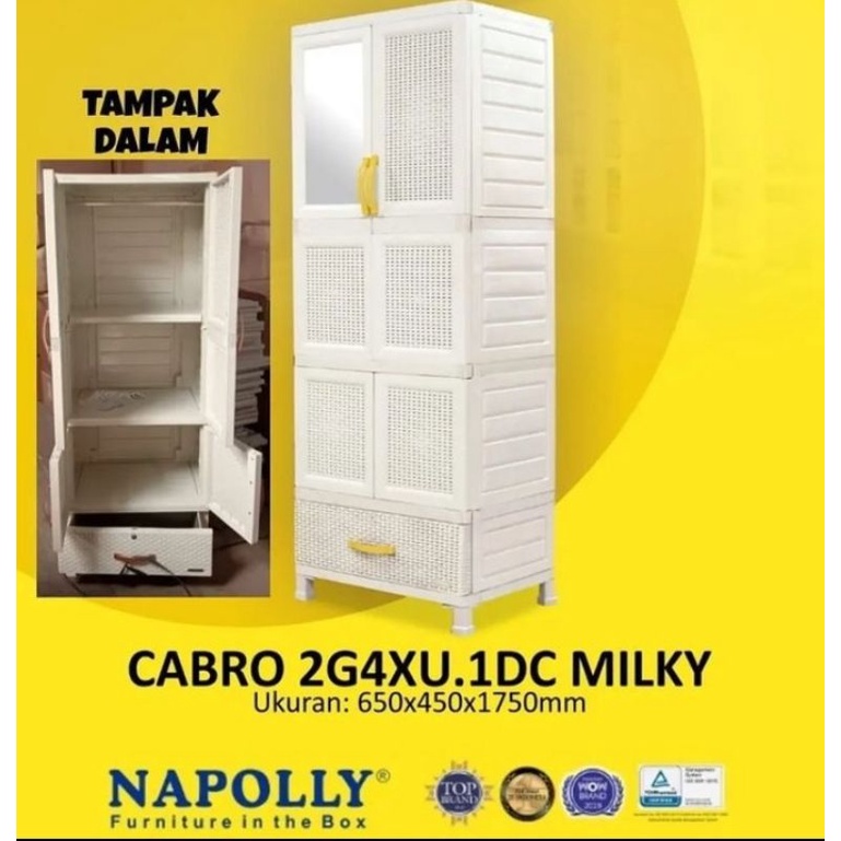 lemari plastik pakaian gantung Napolly CABRO 2G.4XU.1DC
