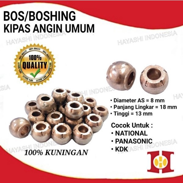 Bos Bosing Bearing Gentong Kipas Angin KDK Maspion Panasonic Sanken- 10PC