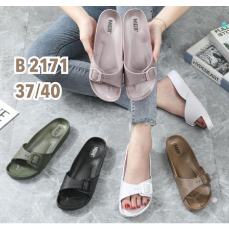 Sandal slop wanita gesper impor model terbaru - Balance B 2171 (37-40) / sandal slop gesper