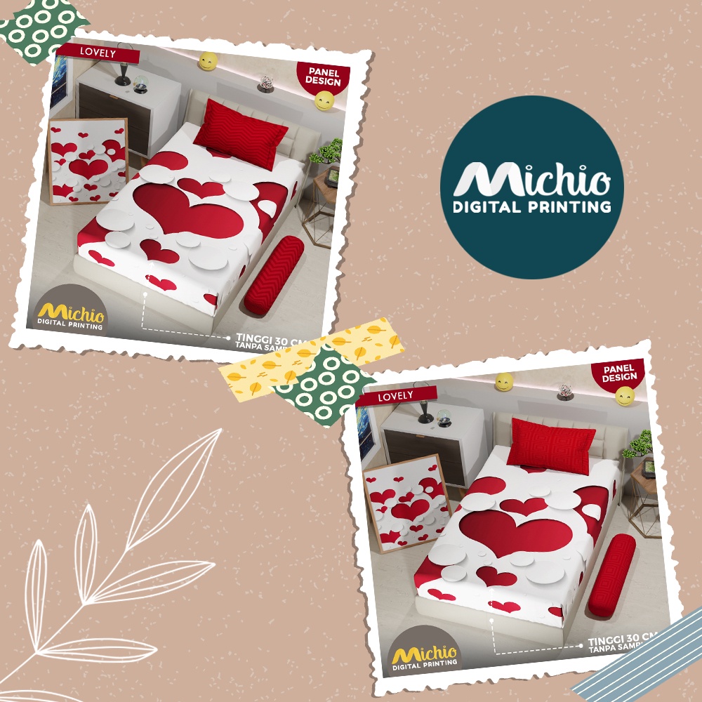 Michio Digital Printing Sprei Uk 120 T 30 - Lovely