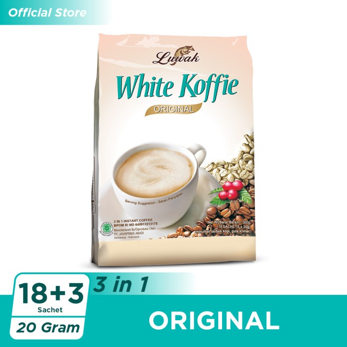 

Kopi Luwak White Koffie Original Bag 18x20gr