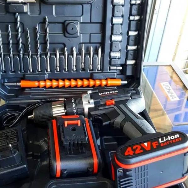 ➳ bor baterai drill beton 42v besi kayu japan impact UCHIHA ツ
