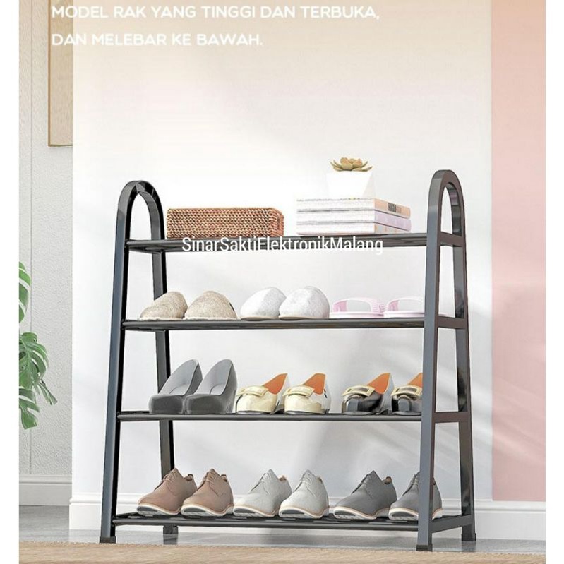 Samono Rak Sepatu 4 Susun Shoe Rack Tipe A Besi Serbaguna Portable Anti Karat