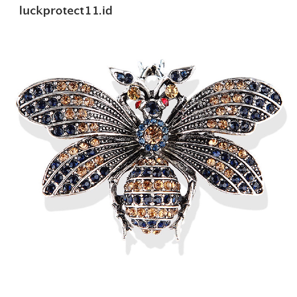 /Fashion Hot// Fashion// Lebah Kecil Serangga Bros Pin Berlian Imitasi Kristal Bros Pin Perhiasan Hadiah Chic.