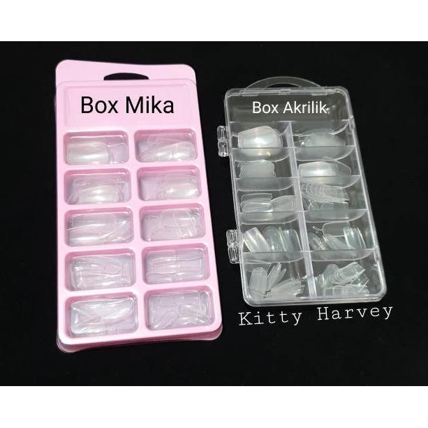 ㅯ Kuku Palsu Polos Box mika 100pcs | Fake Nail | Nail Art ₨