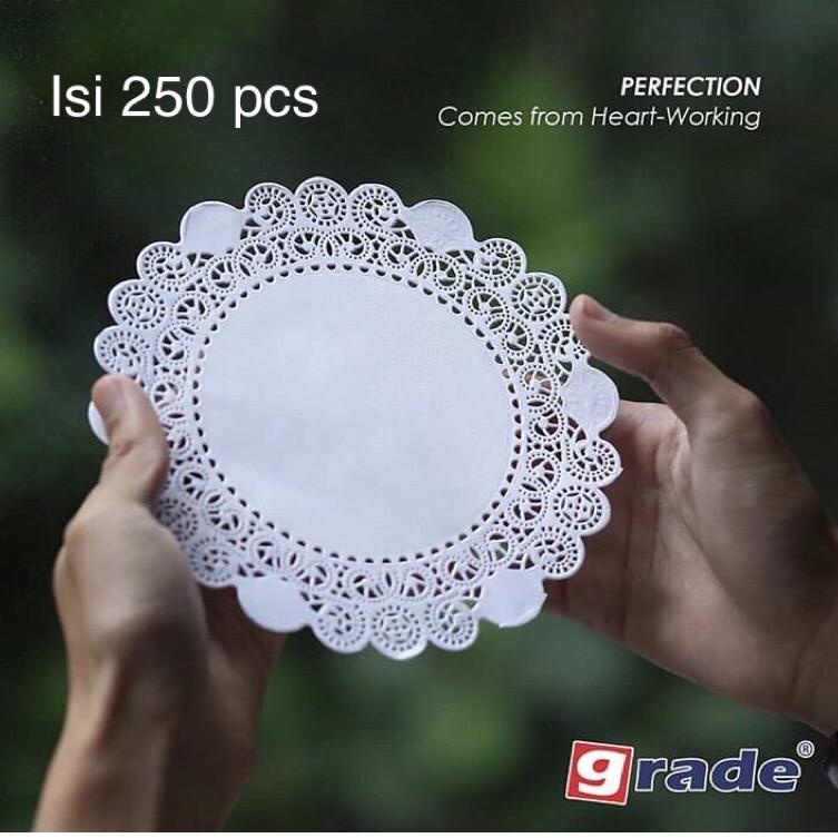 

【flashϟsale】 Doilies paper 5,5 inch (13,75 cm) / Kertas Renda isi 250 pcs / Merk Grade