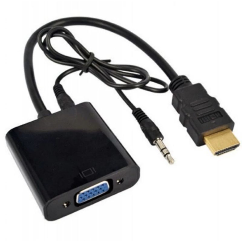 (COD) KONVERTER ADAPTER HDTV TO VGA WITH AUDIO 1080P CONVERTER + KABEL VGA TO VGA DIGITAL 1.5 METER / BISA DARI LAPTOP KE PROYEKTOR MONITOR