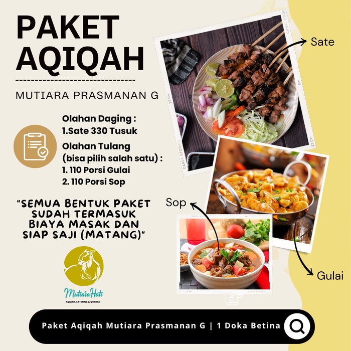 

Paket Aqiqah Mutiara Prasmanan G | 1 Doka Betina