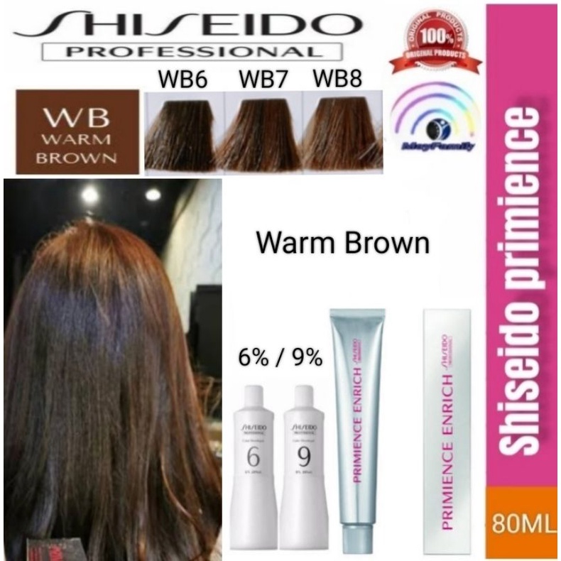 Hair Color Shiseido Primience Enrich WB Warm Brown Pewarna Rambut