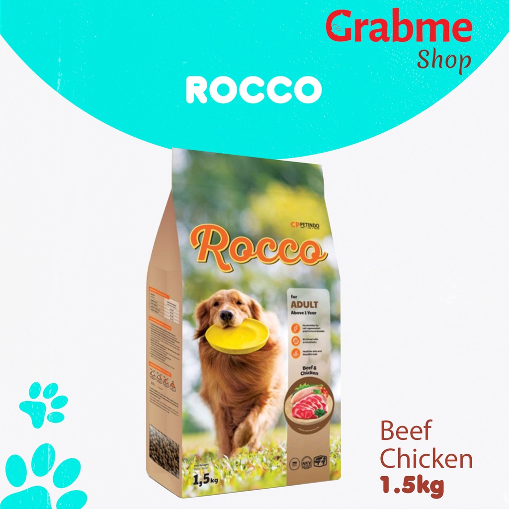 Makanan anjing murah Rocco Dog Food 1,5 Kg All Variant