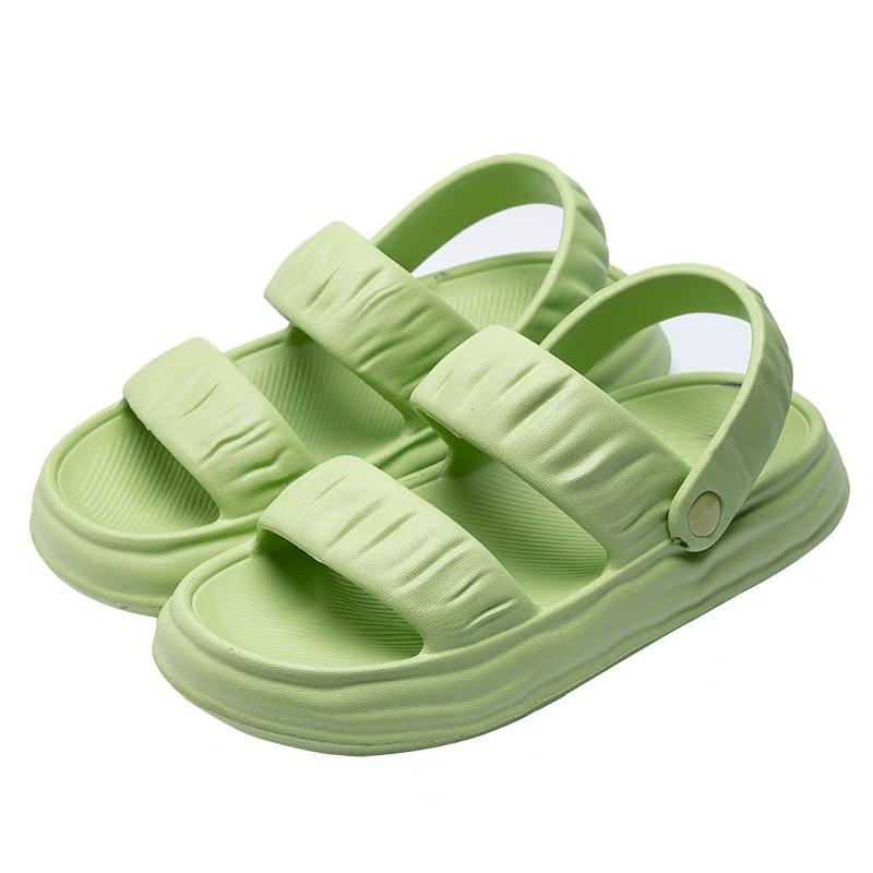 [HY.OLSHOP12] Sandal Jelly Wanita Korean Slip On Puffy Sandals Muddy 2 in 1 Import Bahan Karet PVC