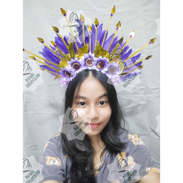 mahkota bunga / mahkota karnaval , mahkota tari,bando karnaval