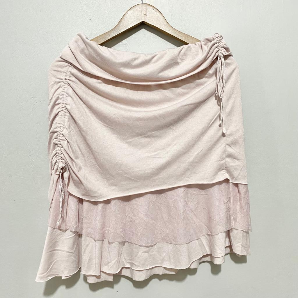 cloaks. / rok midi tiered paperbag / tiered layering paperbag skirt / bawahan wanita / preloved
