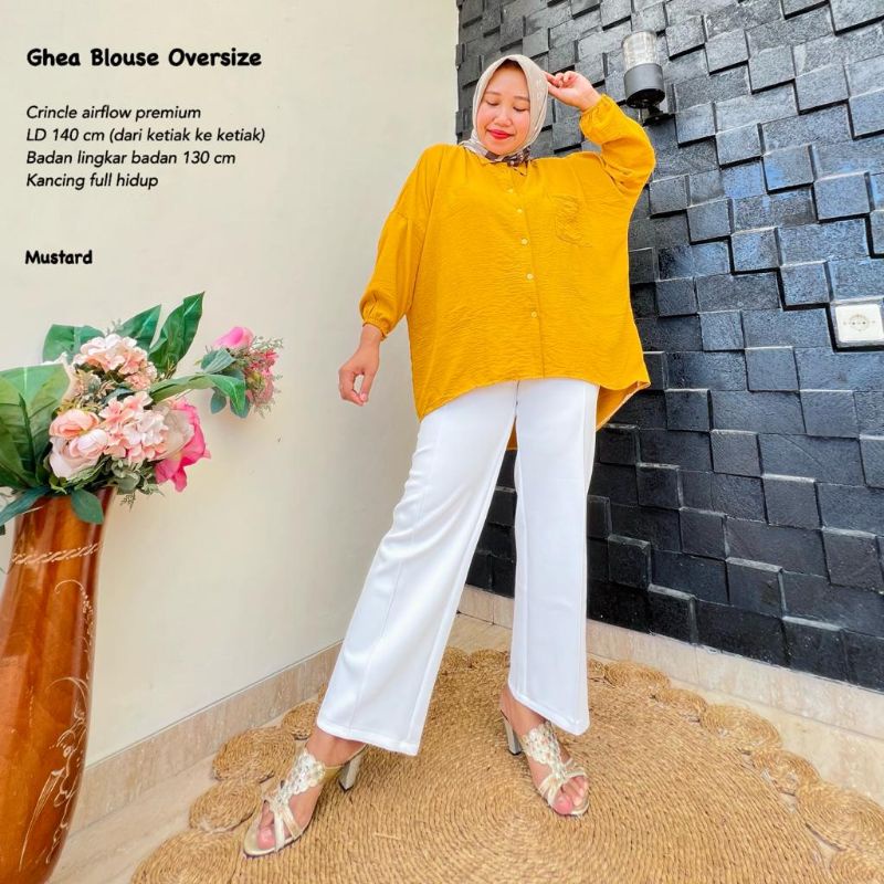 Kemeja OVERSIZE JUMBO Airflow - Ghea Blouse //JF444