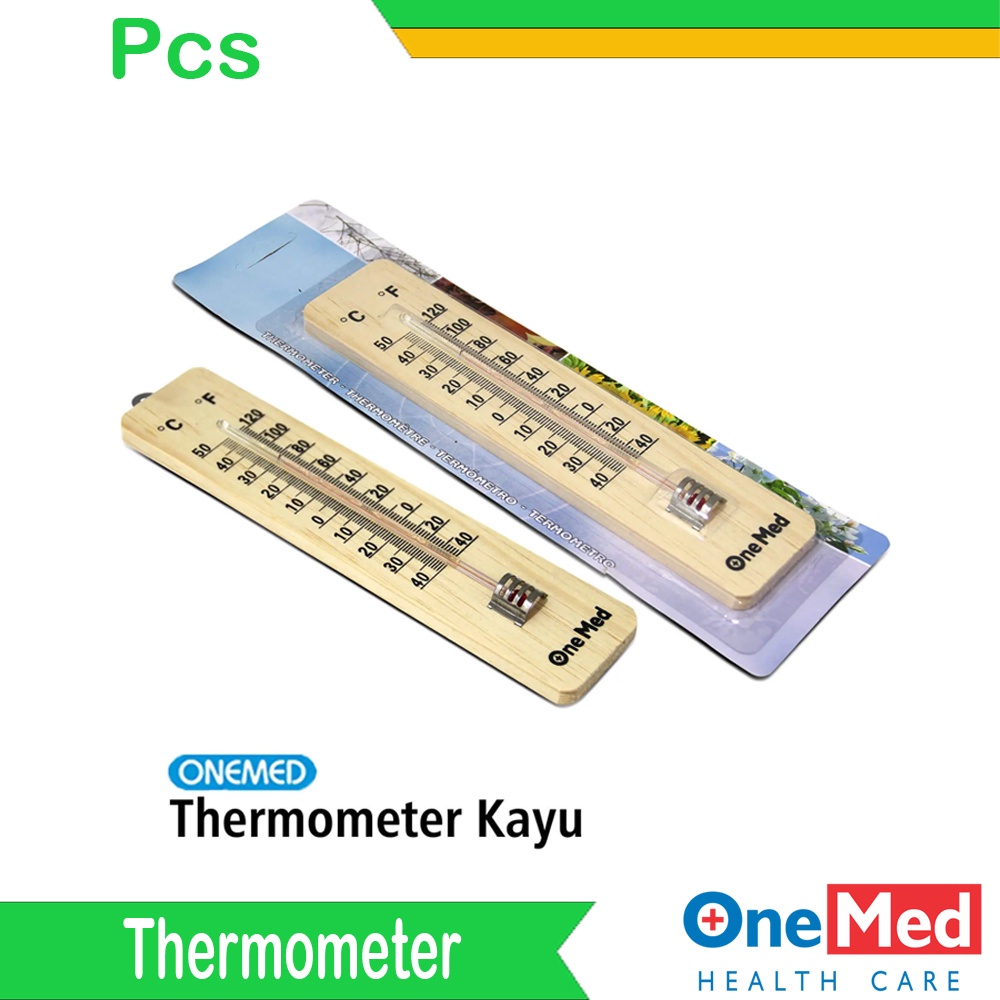 Alkes Pasar Pramuka Termometer Kayu Pengukur Suhu Ruangan Onemed