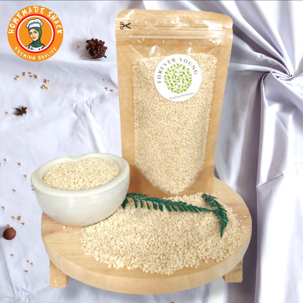 

Homemade Snack - Superfood Natural White Sesame Wijen Putih Premium Quality / Wijen Putih Organik