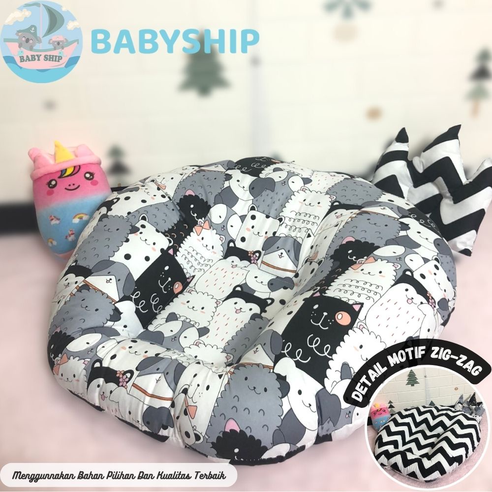 Sofa Bayi 2in1 Multifungsi Kasur Bayi / Baby Lounger Free Bantal dan Tas Mika COD [ Merk BabyShip ]