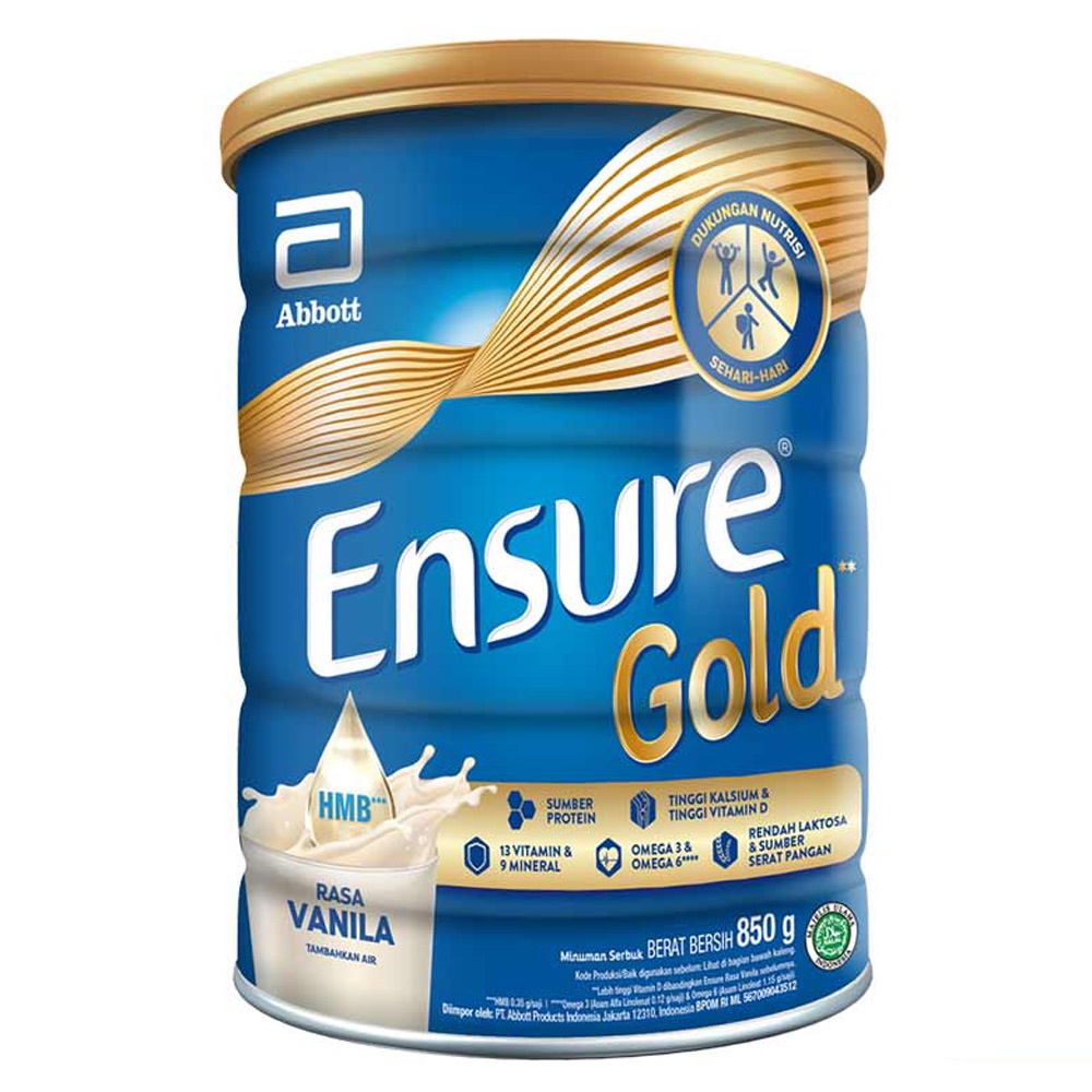 

Susu ENSURE GOLD Rasa Vanila Netto 800 Gram