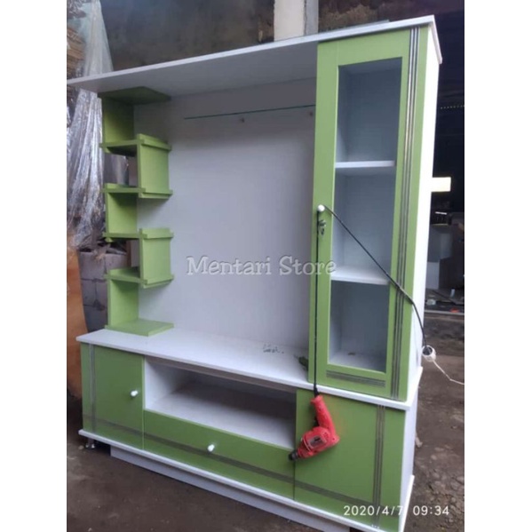 LEMARI SKAT PARTISI TV RUANG | LEMARI PAJANGAN TV MINIMALIS