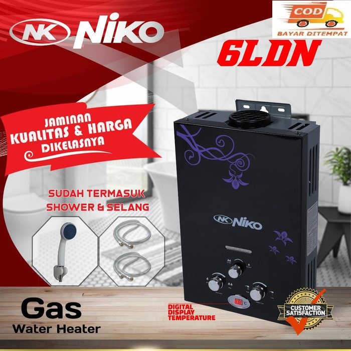NIKO Pemanas Air Kamar Mandi Gas Water Heater NIKO NK-6LDN l GARANSI RESMI