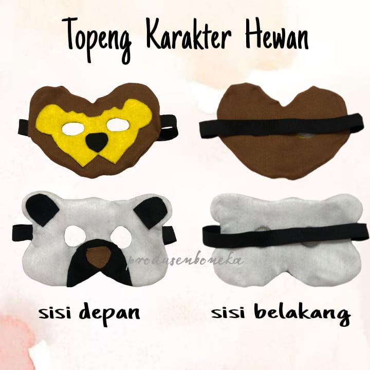 Topeng Flanel Kostum Hewan Panda Topeng Pesta Ulang Tahun Topeng Untuk Menari