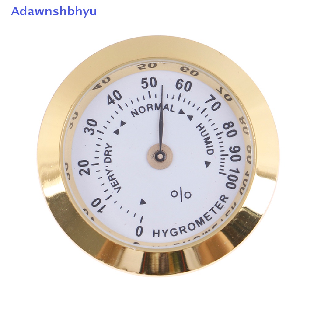 Adhyu 37mm round gold cigar measure hygrometer Pelembab Kelembaban ID