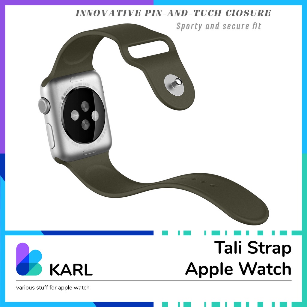 Tali Strap untuk iWatch Apple Watch Smart Watch T500 T55 T500plus HW22 IWO W26 Silicone 41mm 45mm 38mm 40mm 42mm 44mm