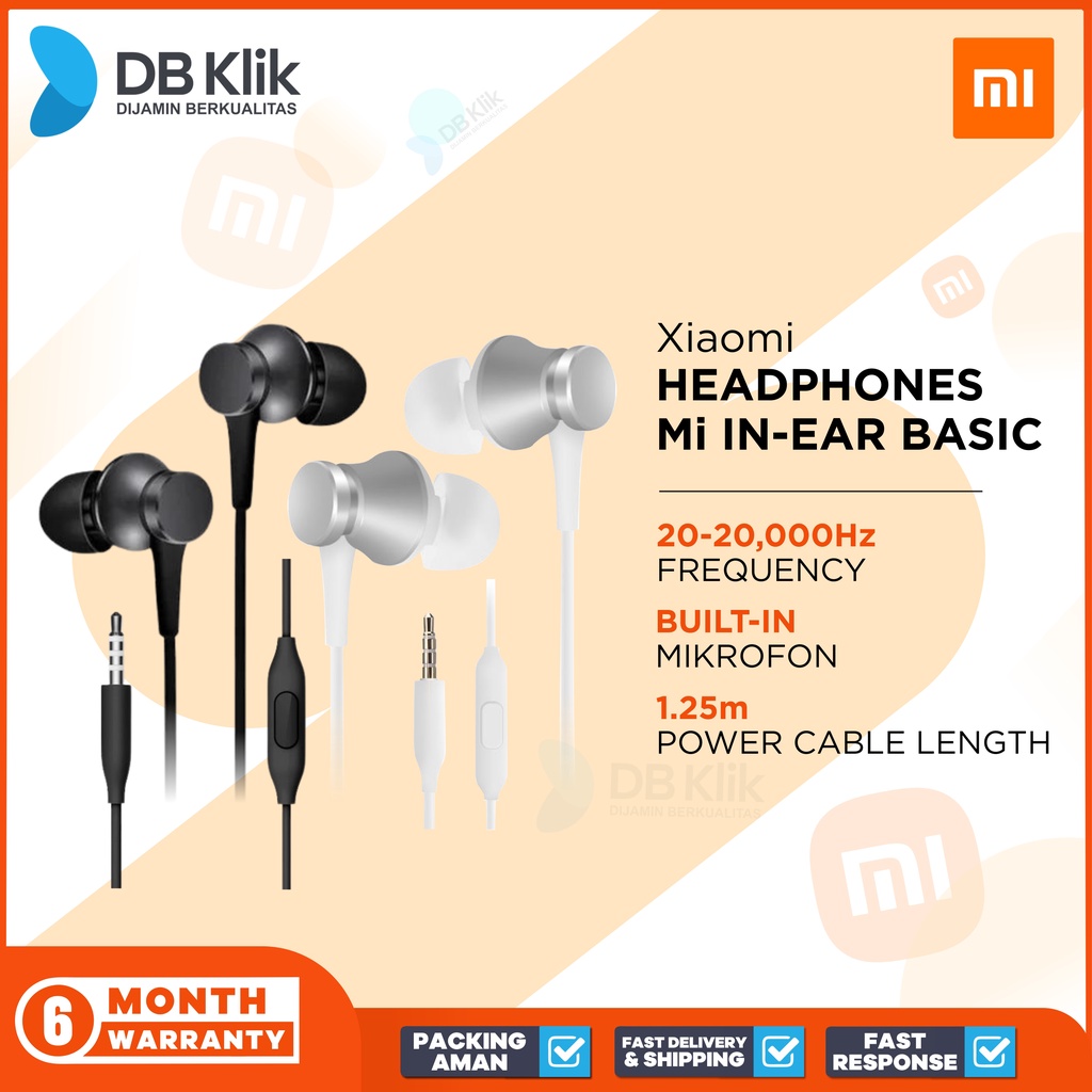 Earphone MI In-Ear Headphone Basic ( Xiaomi Headphones Mi In-Ear Basic )