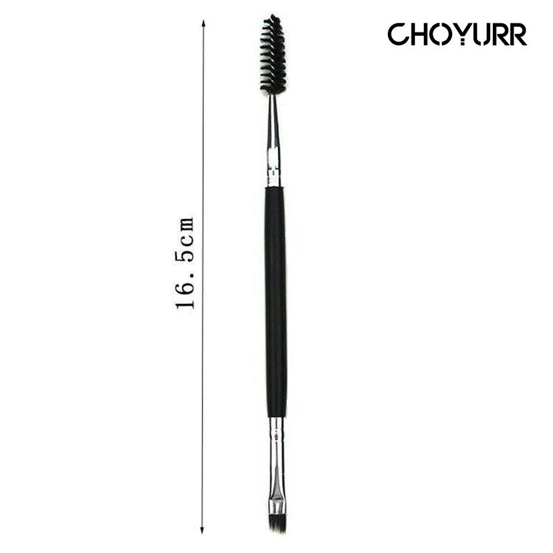 【COD】Kuas Bulu Mata Alis Makeup Brush 2In1 Eyebrow Brush Serbaguna Miring Garis Kepala Sikat Bulu Mata Keriting Alis Sapuan Spiral Grafting Alat Kecantikan Sikat Alis-CH