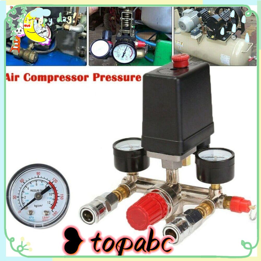 Tekanan Kompresor Angin TOP Tahan Lama Air Outlet Rakitan Pompa Angin Aksesoris Pengukur Suku Cadang Pengganti