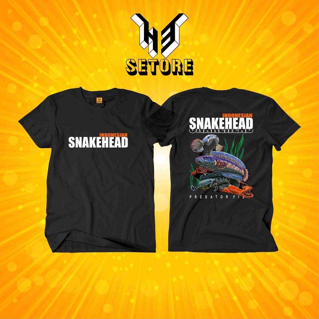 Kaos Ikan Channa Predator Fish Indonesian Snakehead Baju Pecin - H3