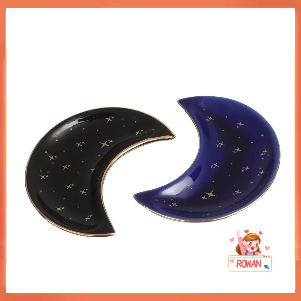 R-flower Jewelry Dish Organizer Cincin Piring Keramik Bulan