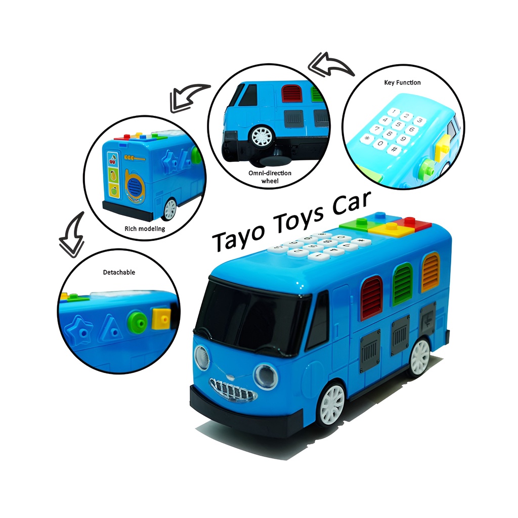 Bis/Bus Tayo Besar Mainan Mobil Mobilan Besar | Bis Tayo Musik/Bernyanyi | Mainan Anak Laki Seru