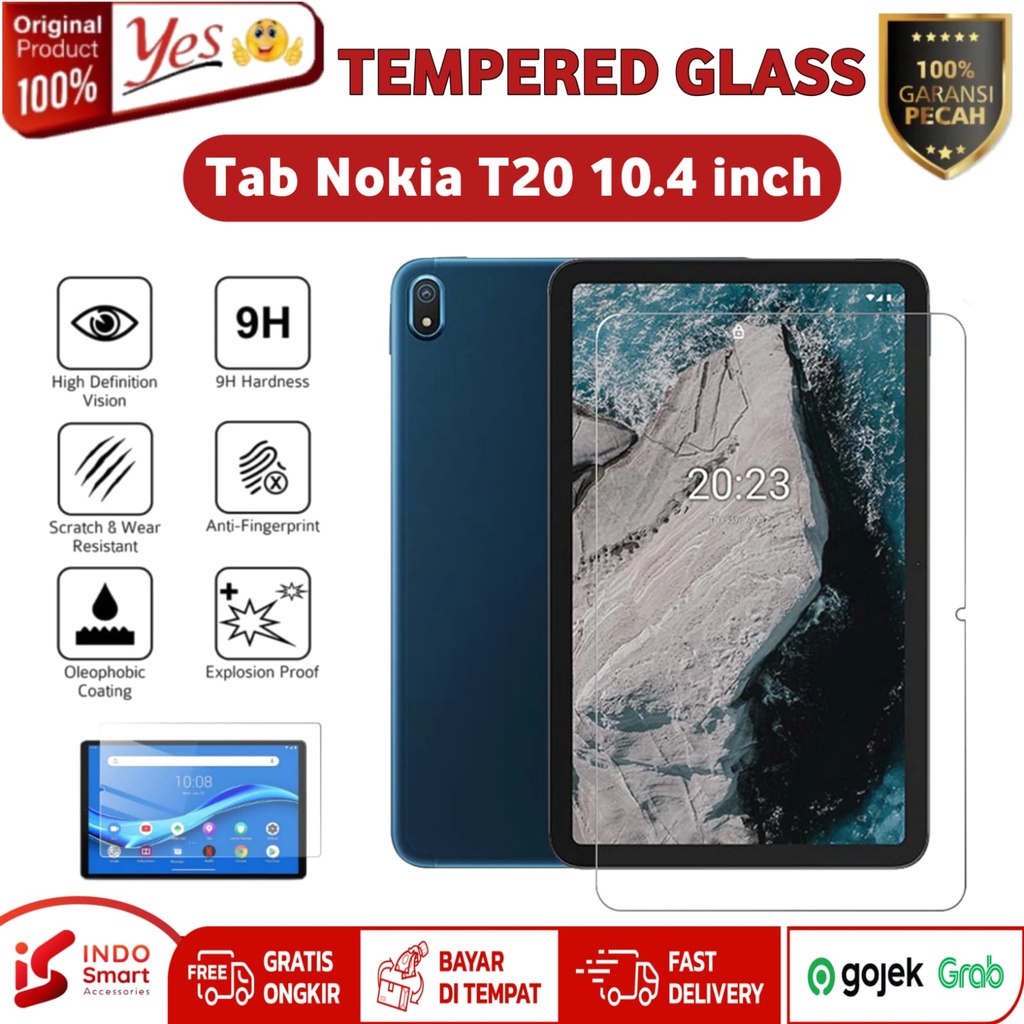 Nokia T20 / Nokia T20 Tablet / 10.4 inch 2021 Tempered Glass Anti Gores Bening Kaca Screen Guard Tablet