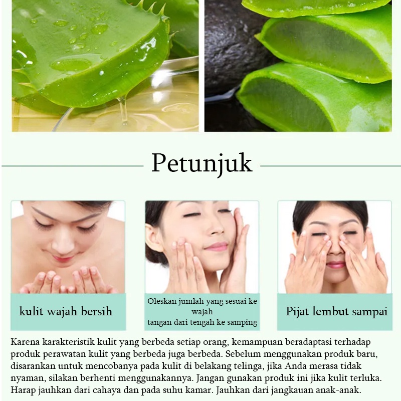 Aloe Vera Gel Hydrating Aloe Vera Gel Facial Moisturizer 40g Sunburnt Repair Moisturing Facial Gel  Memperbaiki Bekas Jerawat Pemutih Tubuh Membakar Kulit /Terbakar Perbaikan / Lidah Buaya / Melembabkan Dan Melembabkan