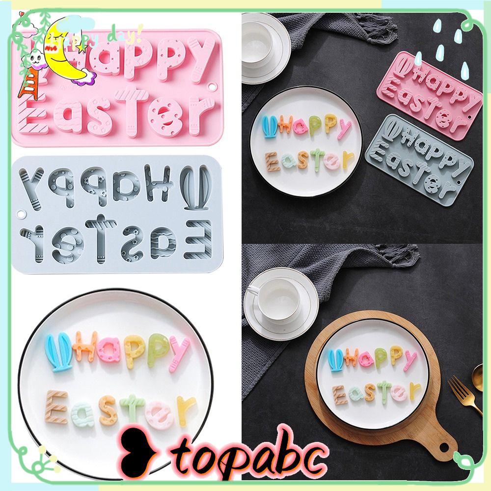 Top Easter Happy Handmade Holiday Dekorasi Loyang Kue Alfabet Inggris