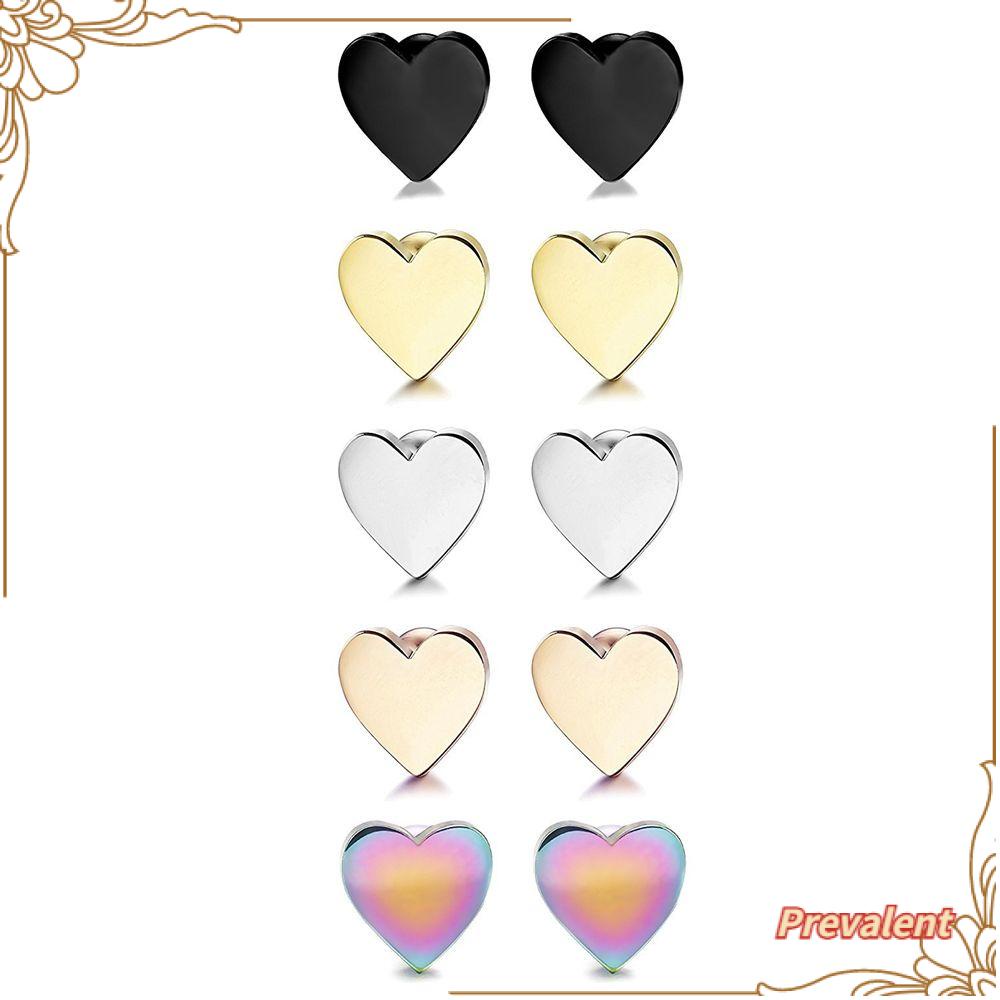 Preva 2pcs Anting Tindik Anting Tindik Stainless Steel Tindik Tubuh Tulang Rawan Stud Earrings
