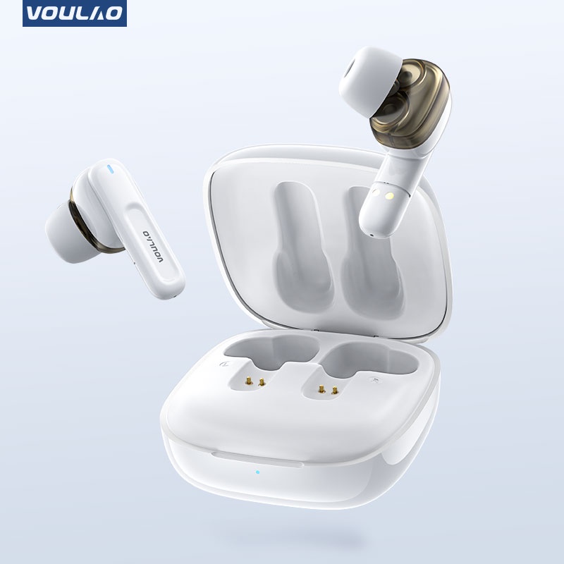 VOULAO VL6 Headset Bluetooth 5.1 TWS Earphone HD Wireless Earbuds Mendukung Android/IOS With Microphone HIFI Stereo