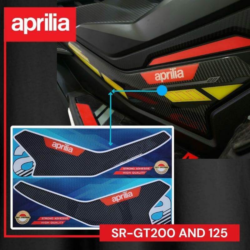 Sticker Sidepad Resin timbul for APRILIA SR-GT200 Premium