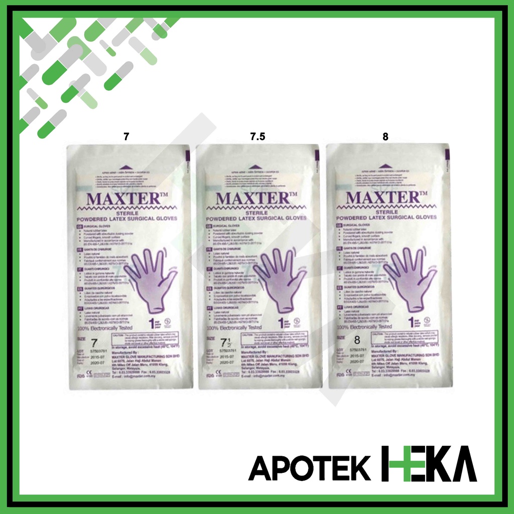 Handscoon Sterile Maxter - Sarung Tangan Steril Maxter (SEMARANG)