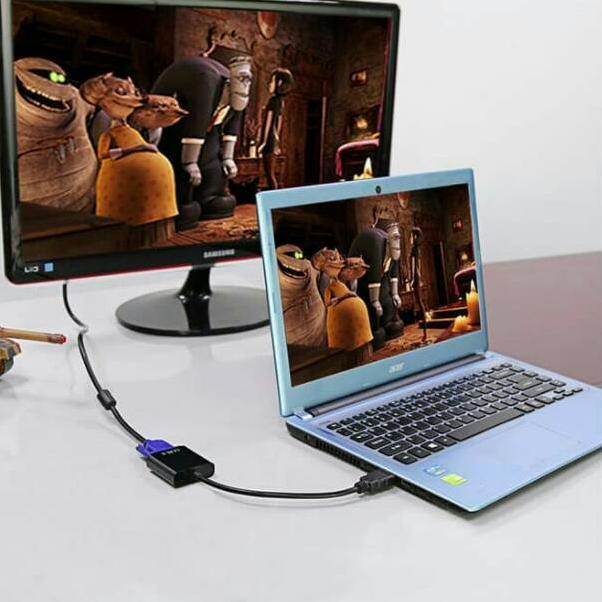 READY ㋿ (COD) KABEL CONVERTER ADAPTER KONEKTOR HDMI TO VGA WITH AUDIO / KABEL HDMI KE VGA + KABEL AU