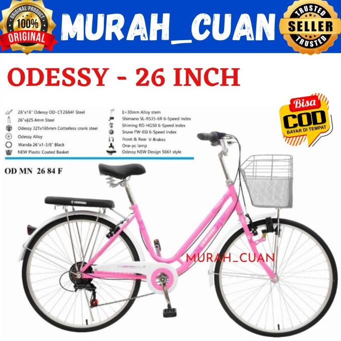 Sepeda Keranjang Dewasa 26 Inch Odessy 6 Speed Od Mn 26 84 F #Original