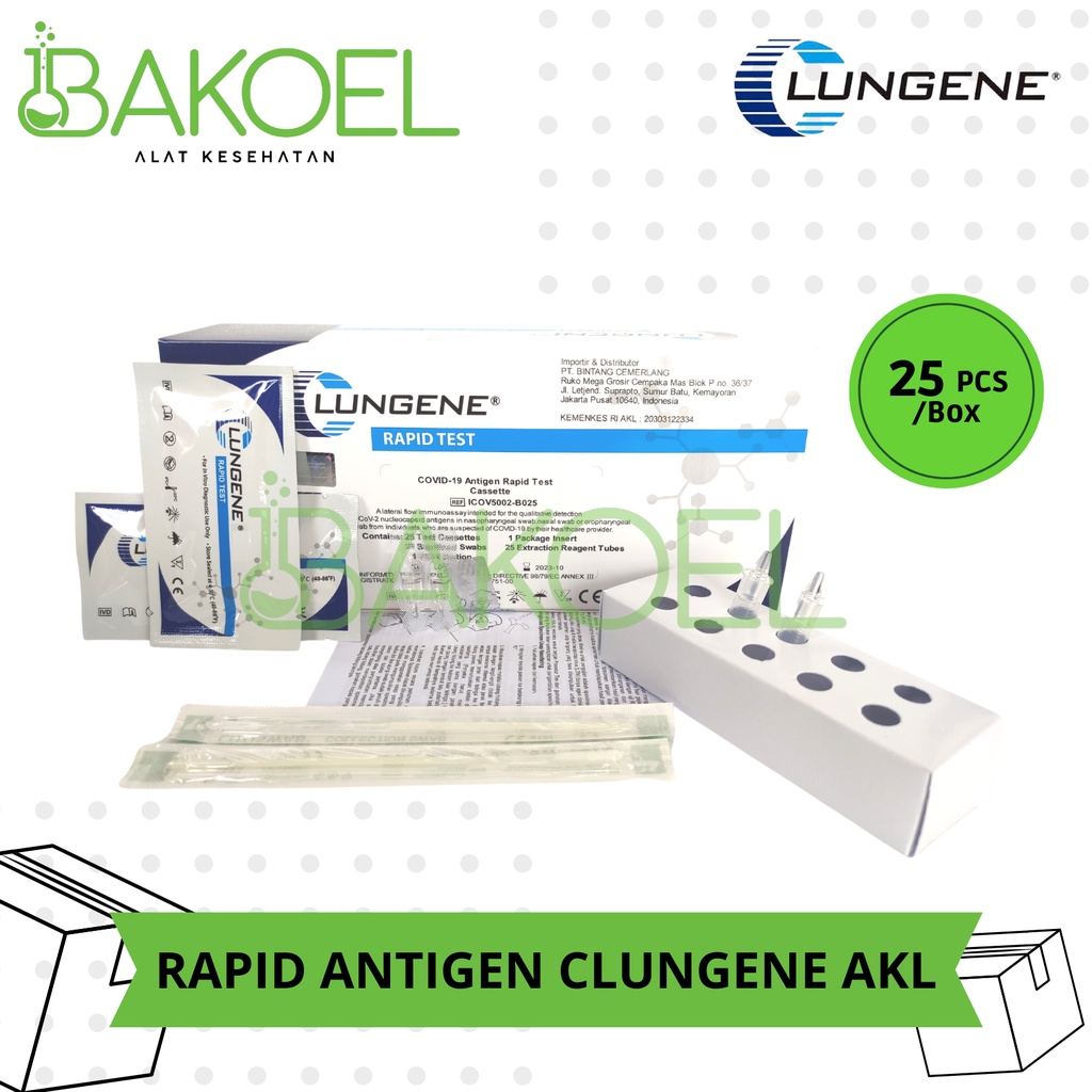 Alat Rapid Swab Test Hidung Antigen Clungene Biru Original