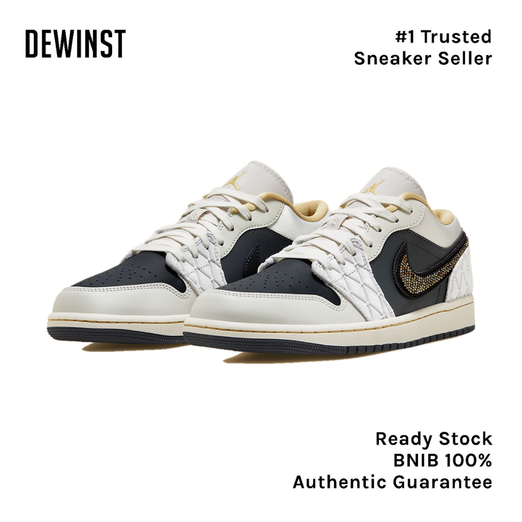 AIR JORDAN 1 LOW "Beaded Swoosh" BNIB RESMI ORIGINAL