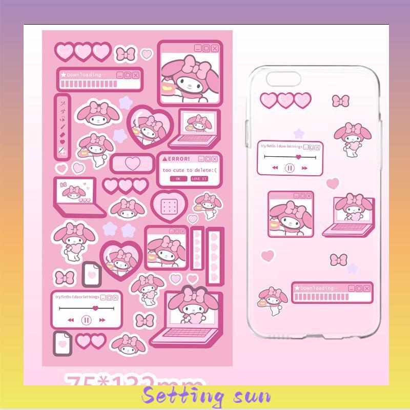 stiker sanrio lucu kuromi steve sparkling cinnamoroll stikers jurnal toploader deco material sticker TN