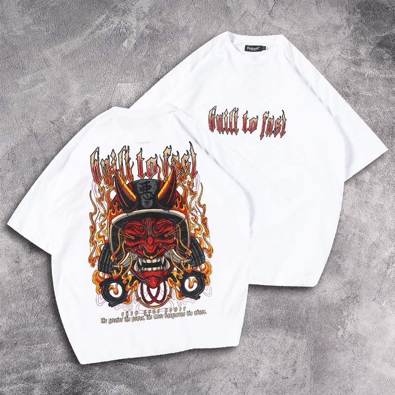 [N01078] T-shirt Oversized Distro Motif BUILT TO PAST XXX