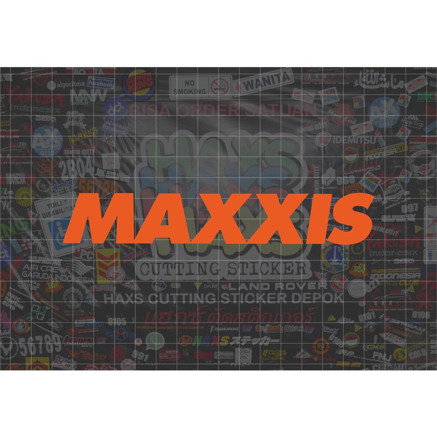 Cutting Sticker Logo Maxxis Ukuran 15 Cm