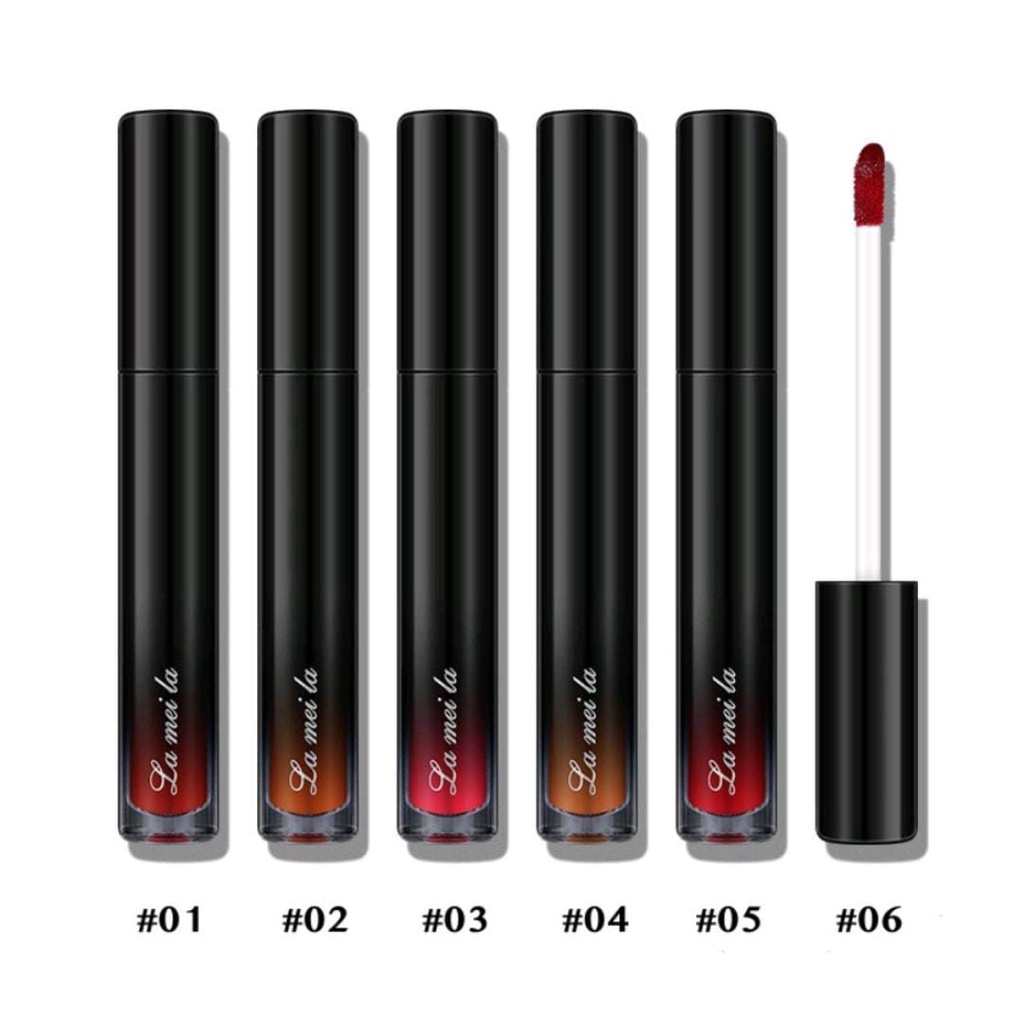 LAMEILA BLACK EDITION  Lip Gloss Pelembab Lip Glaze Lipstik Cair Silky Misty BLACK EDITION